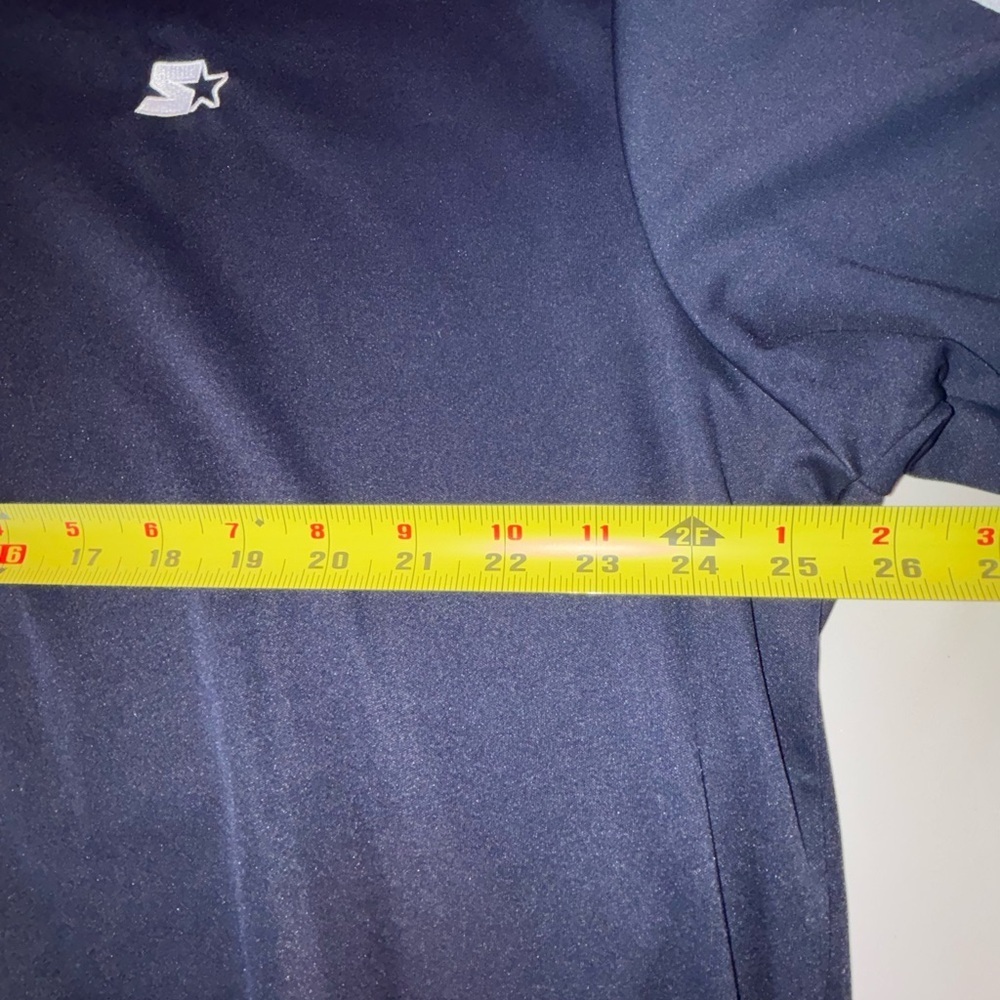 STARTER Navy and Gray V-Neck Short Sleeve Jersey - Picture 7 of 8